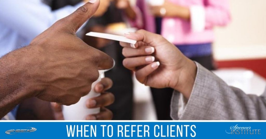 when to refer clients to another coach or health professional