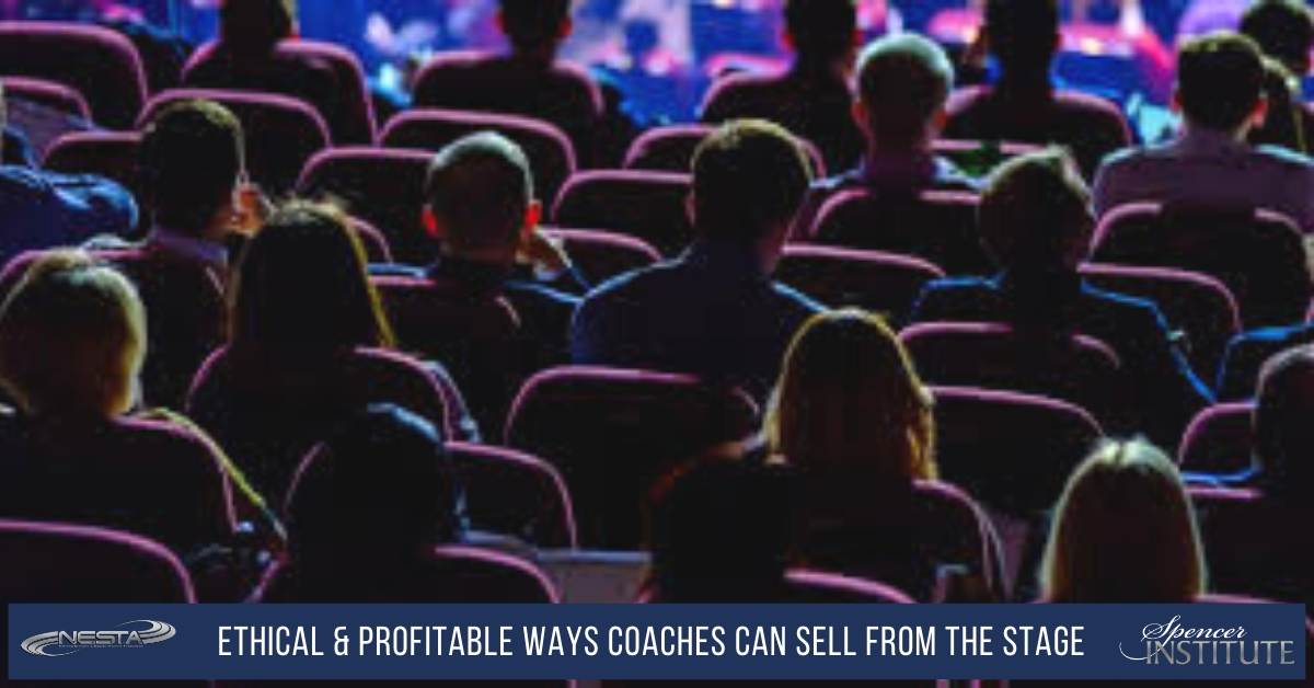 selling coaching packages from the stage